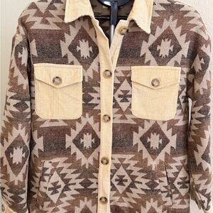 Vanilla Bay Brown and Cream Utility Jacket